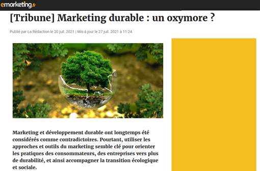 L’ouvrage “Marketing durable” dans la presse professionnelle